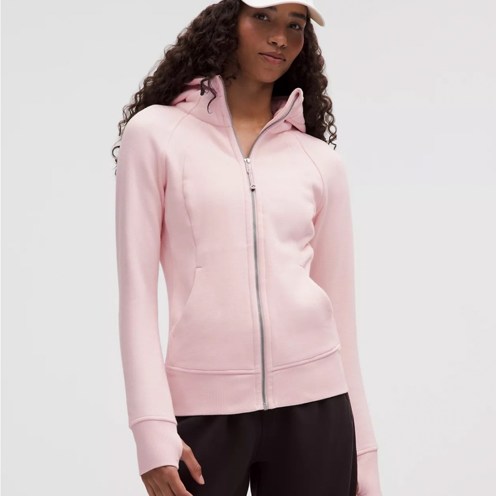 Lululemon Athletica Light Pink Scuba Zip-Up Hoodie
